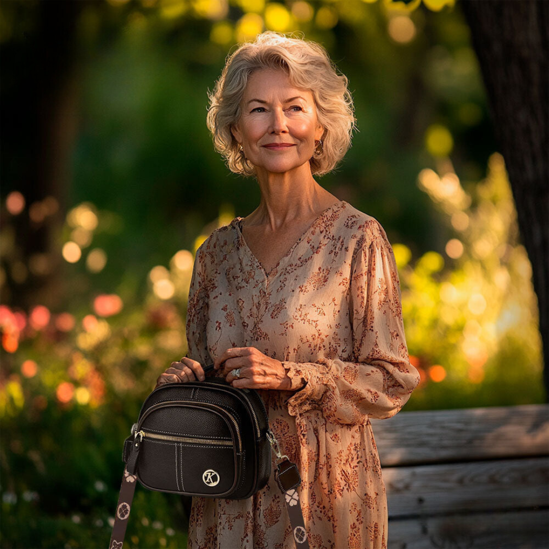 Fiona - Klasszikus Sikkes Crossbody Táska