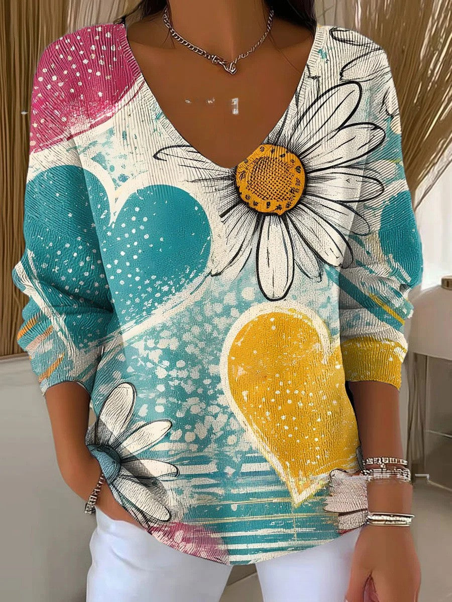 HELENE | V-nyakú pulóver