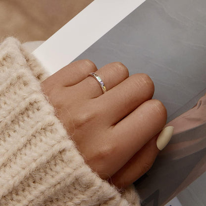 Sterling ezüst gyűrű mancsnyom mintával