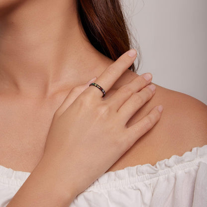 Sterling ezüst gyűrű mancsnyom mintával