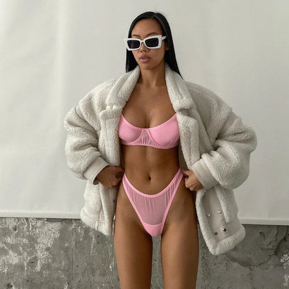 Brooke | Kétrészes, varrásmentes push-up melltartó szett