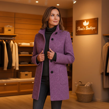 Danuta™ | Magasgallérú női kabát